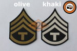 US hodnost Technician 3rd Grade filc- oliv, khaki 