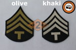 US hodnost Technician 4th Grade filc- oliv, khaki
