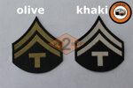 US hodnost Technician 5th Grade filc- oliv, khaki