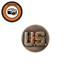 US límcové výložky (USÁTKA) mosaz s patinou- mužstvo, poddůstojník- 2 ks