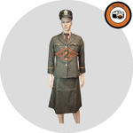 US dámské WAC sako důstojník- čokoláda