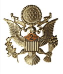 US odznak na čepici pro důstojníky