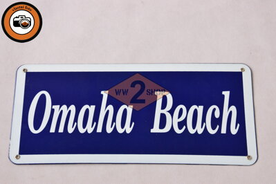 US smaltovaná cedule Omaha Beach