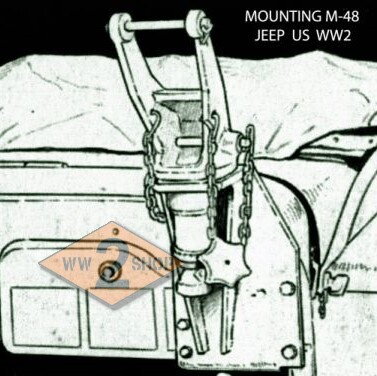 US Jeep lafeta před spolujezdce M-48 CAL. 30- kompletní