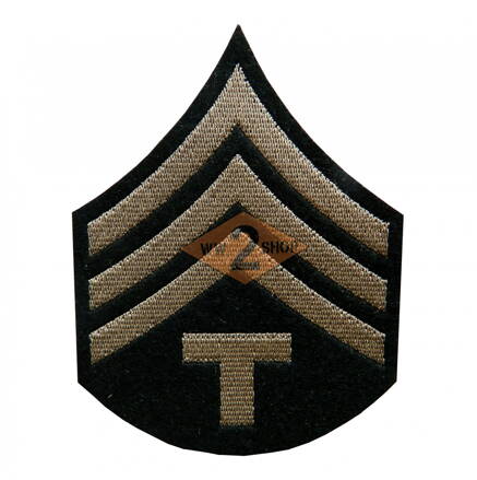 US hodnost Technician 4th Grade filc- oliv, khaki